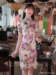 真丝旗袍裙桑蚕丝高档,高雅与时尚的完美融合